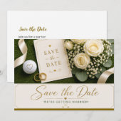 Faire-part de mariage de golf "Save the Date" (Devant / Derrière)