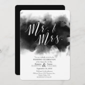 Faire-part de mariage de Goth de M. foncé et de (Devant / Derrière)