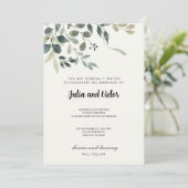 Faire-part de mariage de grâce botanique (Debout devant)