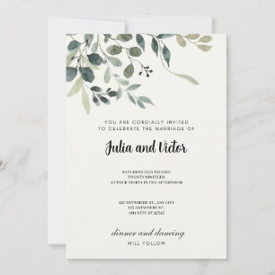 Faire-part de mariage de grâce botanique