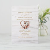 Faire-part de mariage de grange rustique occidenta (Debout devant)