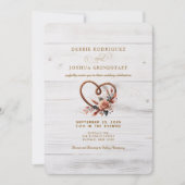 Faire-part de mariage de grange rustique occidenta (Devant)