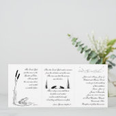 Faire-part de mariage de grenouille - religieux (Debout devant)