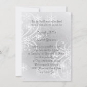 Faire-part de mariage de gris de Flourish d'hiver (Dos)