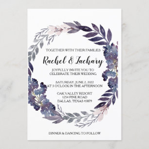 Faire-part de mariage de gris de prune
