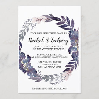 Faire-part de mariage de gris de prune