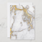 Faire-part de mariage | de gris marbré moderne et (Dos)