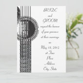 Faire-part de mariage de guitare acoustique (Debout devant)