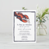 Faire-part de mariage de homard rustique (Debout devant)