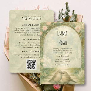 Faire-part de mariage de jardin anglais fantaisist