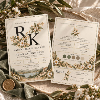 Faire-part de mariage de jardin botanique