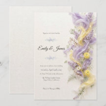 Faire-part de mariage de jardin de printemps aux l
