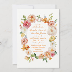 Faire-part de mariage de jardin d'été Renoncule