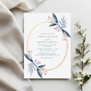 Faire-part de mariage de jardin romantique aquarel