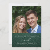 Faire-part de mariage de jardin vert luxuriant (Dos)