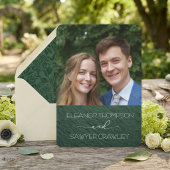 Faire-part de mariage de jardin vert luxuriant