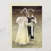 Faire-part de mariage de jeunes amoureux de l'enfa (Devant / Derrière)