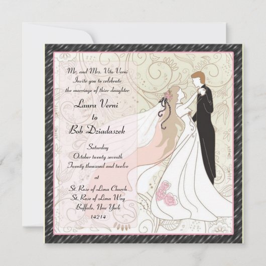 Faire-part de mariage de jeunes mariés (Devant)