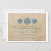 Faire-part de mariage de joueur de dés Blue Grunge (Devant)