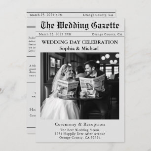 Faire-part de mariage de journal