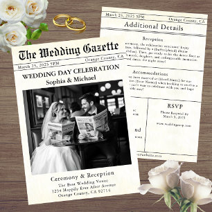 Faire-part de mariage de journal