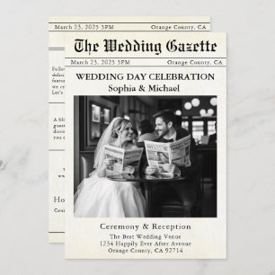 Faire-part de mariage de journal