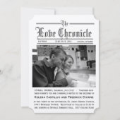 Faire-part de mariage de journal avec des bords de (Devant)