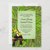 Faire-part de mariage de Jungle Toucans (Devant)