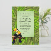 Faire-part de mariage de Jungle Toucans (Debout devant)