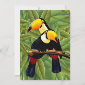 Faire-part de mariage de Jungle Toucans (Dos)