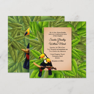 Faire-part de mariage de Jungle Toucans