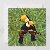 Faire-part de mariage de Jungle Toucans (Dos)
