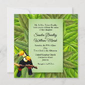 Faire-part de mariage de Jungle Toucans (Devant)