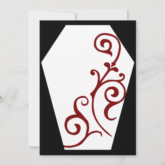 Faire-part de mariage de Keranda Ivory (rouge) (Dos)