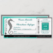 Faire-part de mariage de la Ancre de Seahorse (Devant / Derrière)