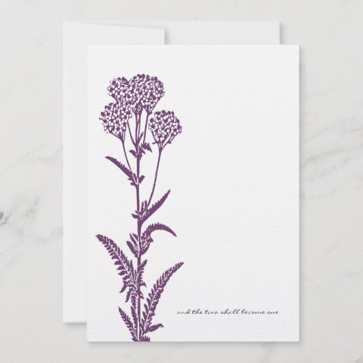 Faire-part de mariage de la branche de fleurs sauv (Dos)