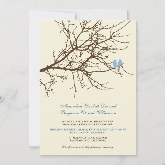 Faire-part de mariage de la branche Inséparable (m (Devant)