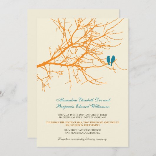 Faire-part de mariage de la branche Inséparable (t (Devant / Derrière)