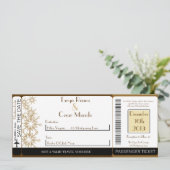 Faire-part de mariage de la carte d'embarquement e (Debout devant)