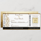 Faire-part de mariage de la carte d'embarquement e (Devant / Derrière)