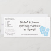 Faire-part de mariage de la carte d'embarquement e (Dos)