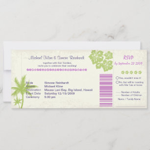 Faire-part de mariage de la carte d'embarquement e