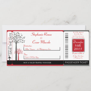 Faire-part de mariage de la carte d'embarquement g