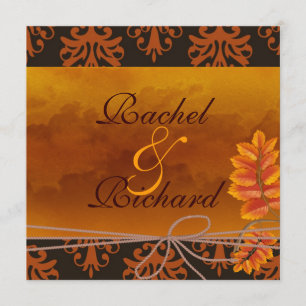Faire-part de mariage DE LA CLASSE D'Automne