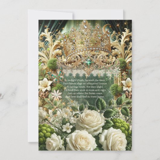 Faire-part de mariage de la Couronne forestière en (Devant)