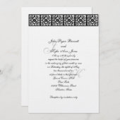 Faire-part de mariage de la cravate noire (Devant / Derrière)