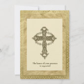 Faire-part de mariage de la Croix catholique vinta (Dos)