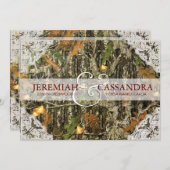 Faire-part de mariage de la dentelle blanche (Devant / Derrière)