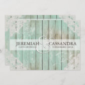 Faire-part de mariage de la dentelle blanche antiq (Devant / Derrière)