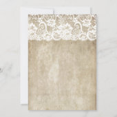 Faire-part de mariage de la dentelle d'élégance Vi (Dos)